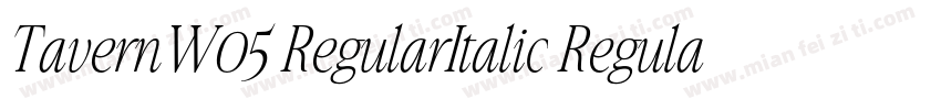 TavernW05 RegularItalic Regular字体转换